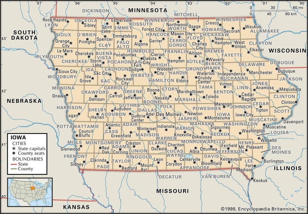 Historical Facts of Iowa Counties