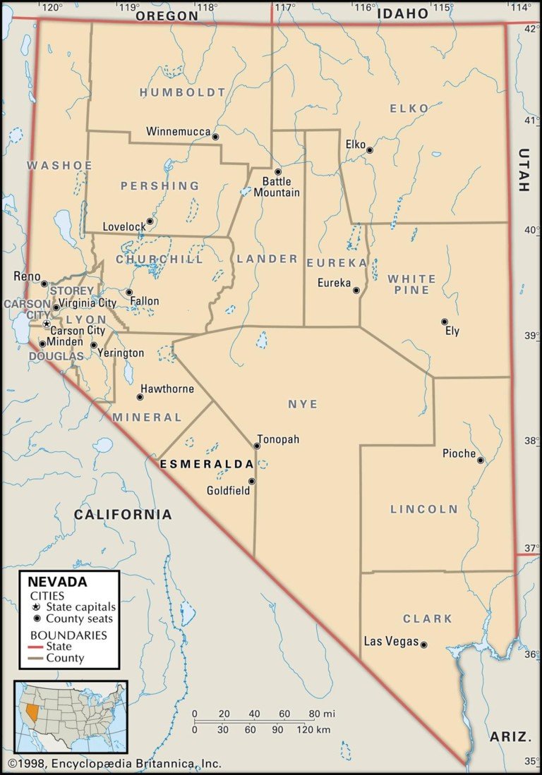 Historical Facts Of Nevada Counties Guide   NV County 768x1099 