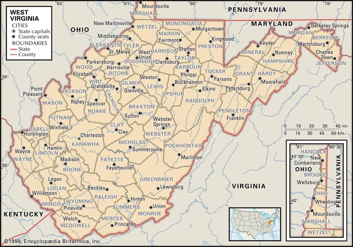 Historical Facts Of West Virginia Counties   WV County 1200x839 