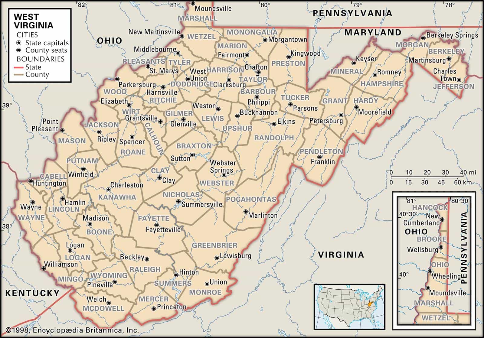 Historical Facts Of West Virginia Counties 9198