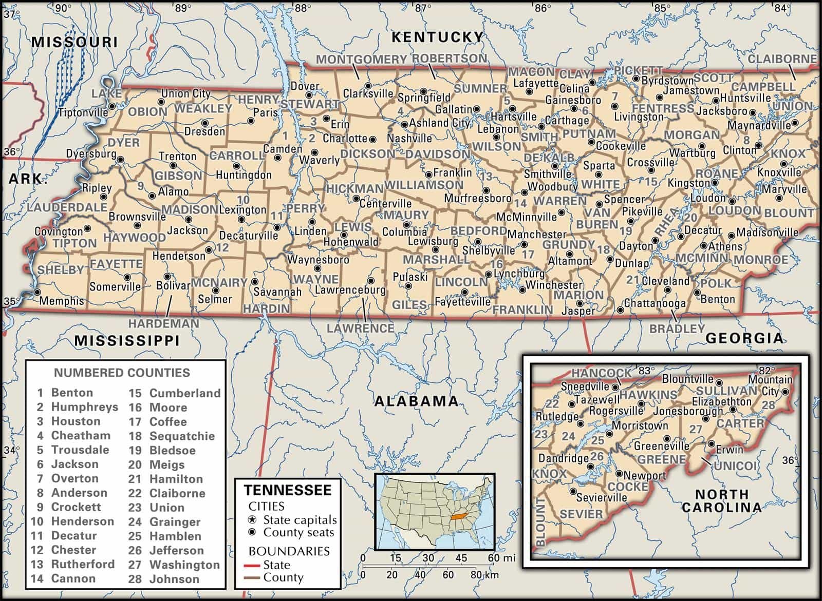 Printable Map Of Tn Counties Printable World Holiday
