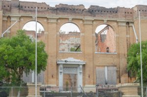 North Dakota burned county courthouse