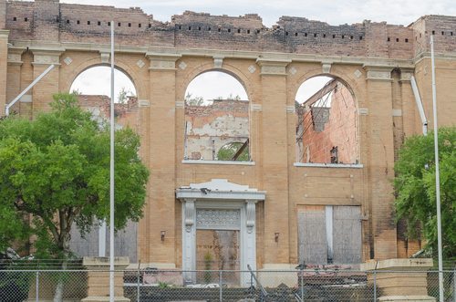 Arkansas burned county courthouse