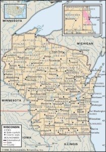 Map of Wisconsin Counties