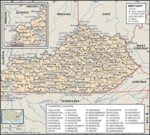 Kentucky Map of Counties