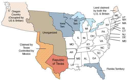 1850 census 1840 states map united federal population